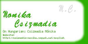 monika csizmadia business card