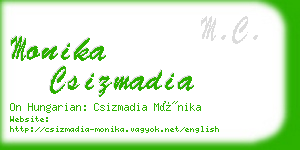 monika csizmadia business card